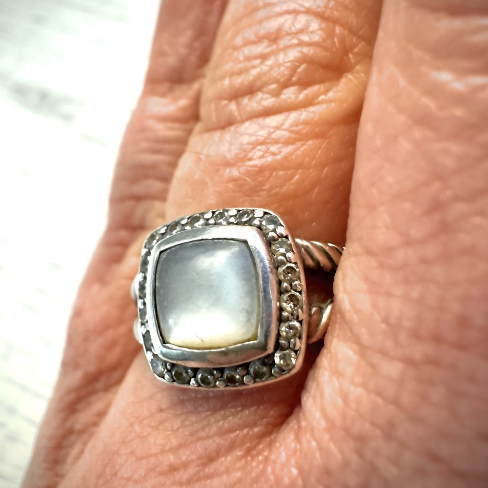 David Yurman Pearl and Diamond Ring